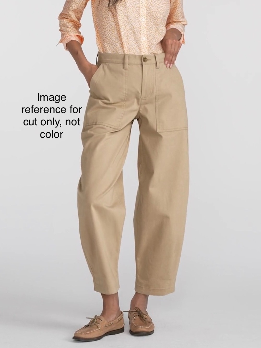 Lands End High Rise Barrel Leg Utility Ankle Pants - Picture 4 of 5